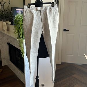 Prince of wales linen pants